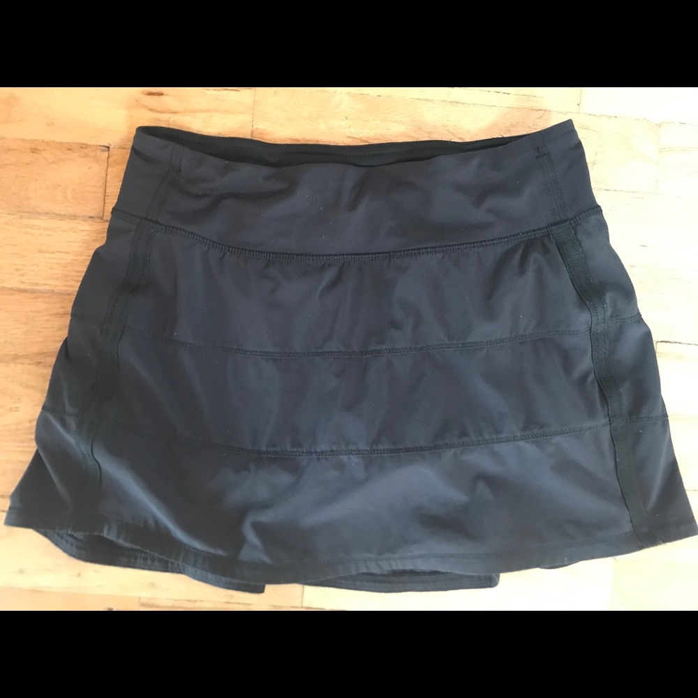 Lululemon black tennis running golf Skort 4